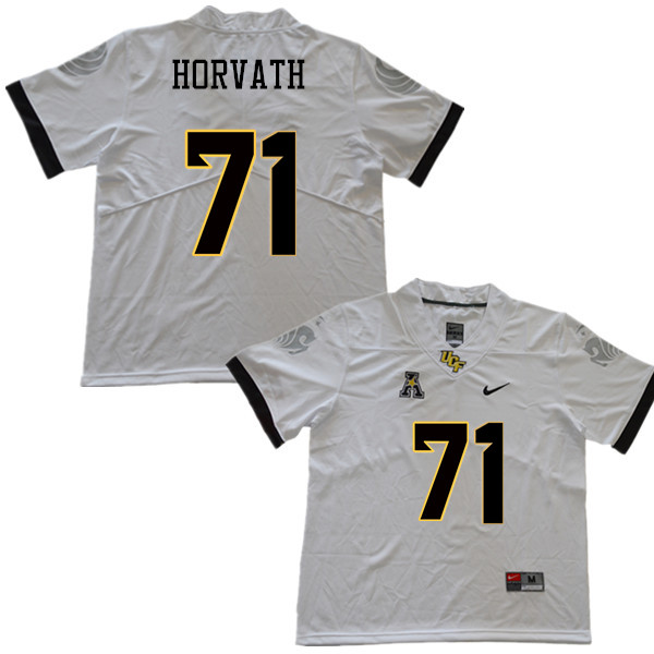 Men #71 Jonathan Horvath UCF Knights College Football Jerseys Sale-White